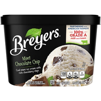 Breyers Ice Cream, Mint Chocolate Chip