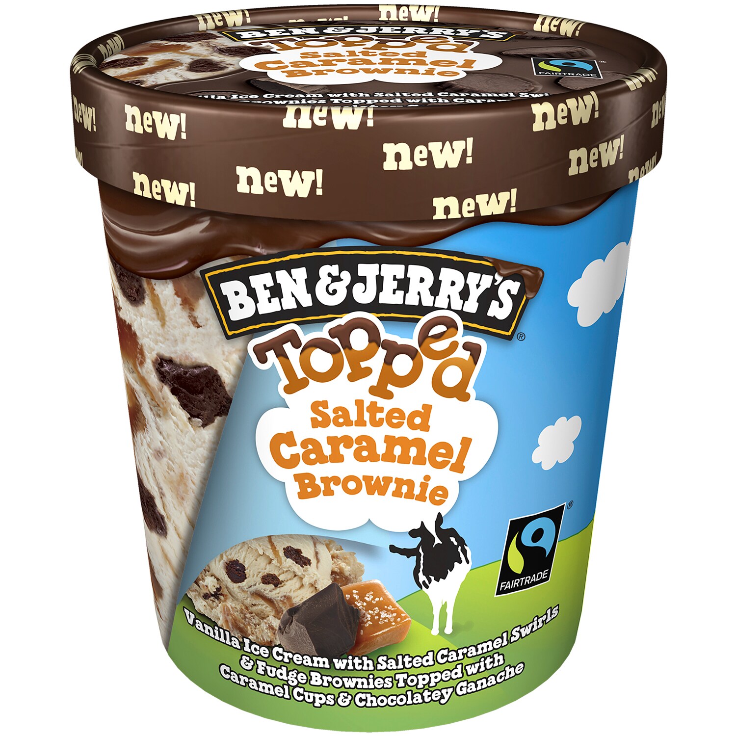 Ben & Jerry's Topped Ice Cream, Salted Caramel Brownie
