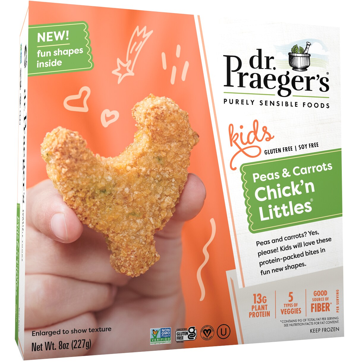 Dr. Praeger's Kids Chick'n Littles, Peas & Carrots, Frozen