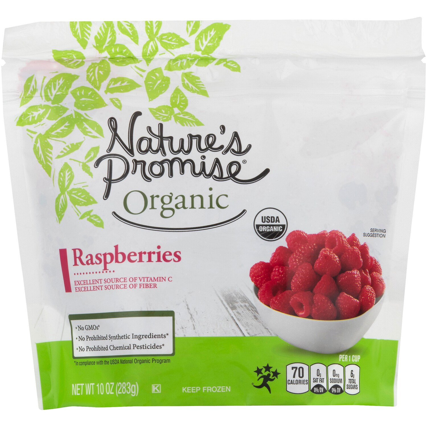 Nature's Promise Organic Raspberries, Frozen