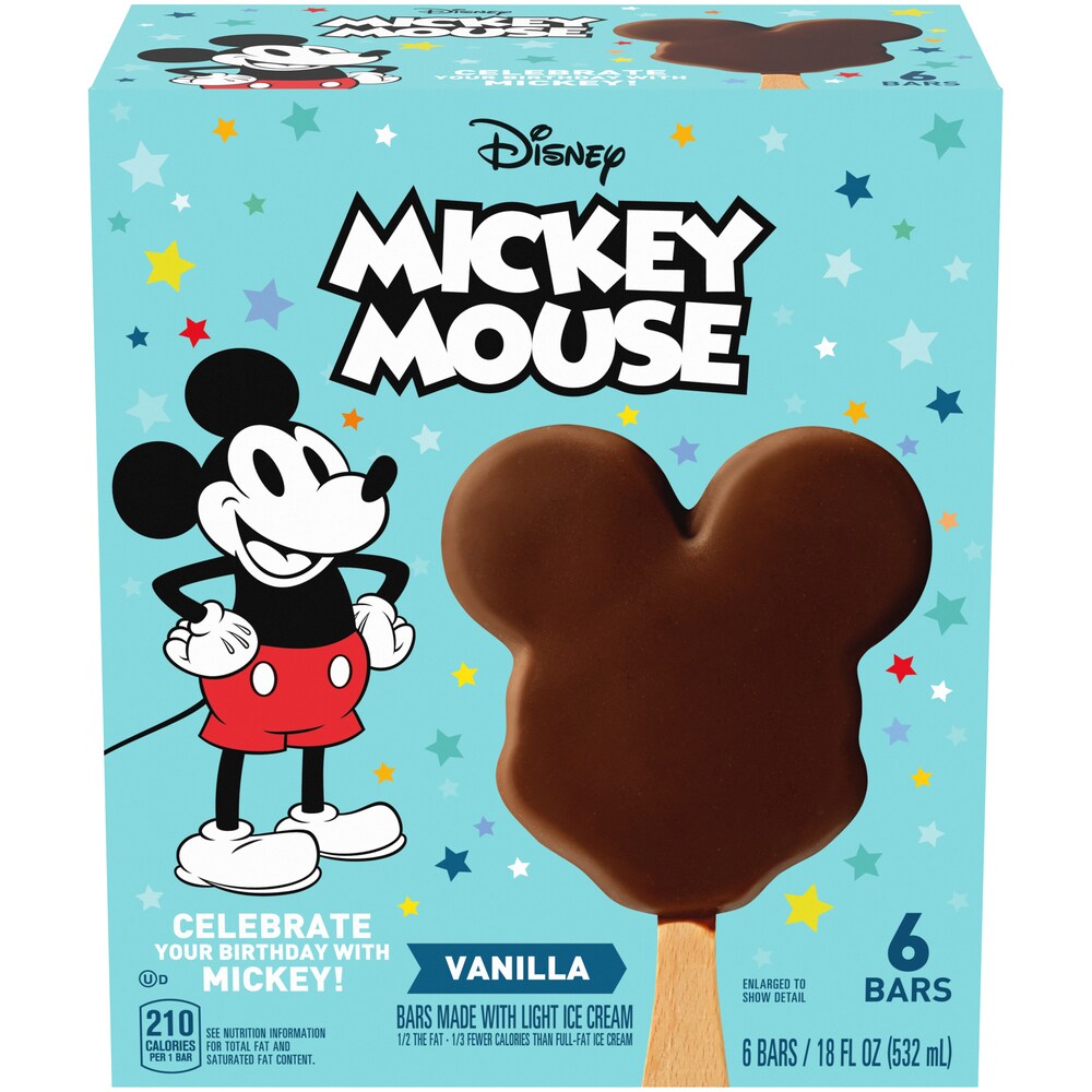 Disney Mickey Mouse Ice Cream Bars, Vanilla