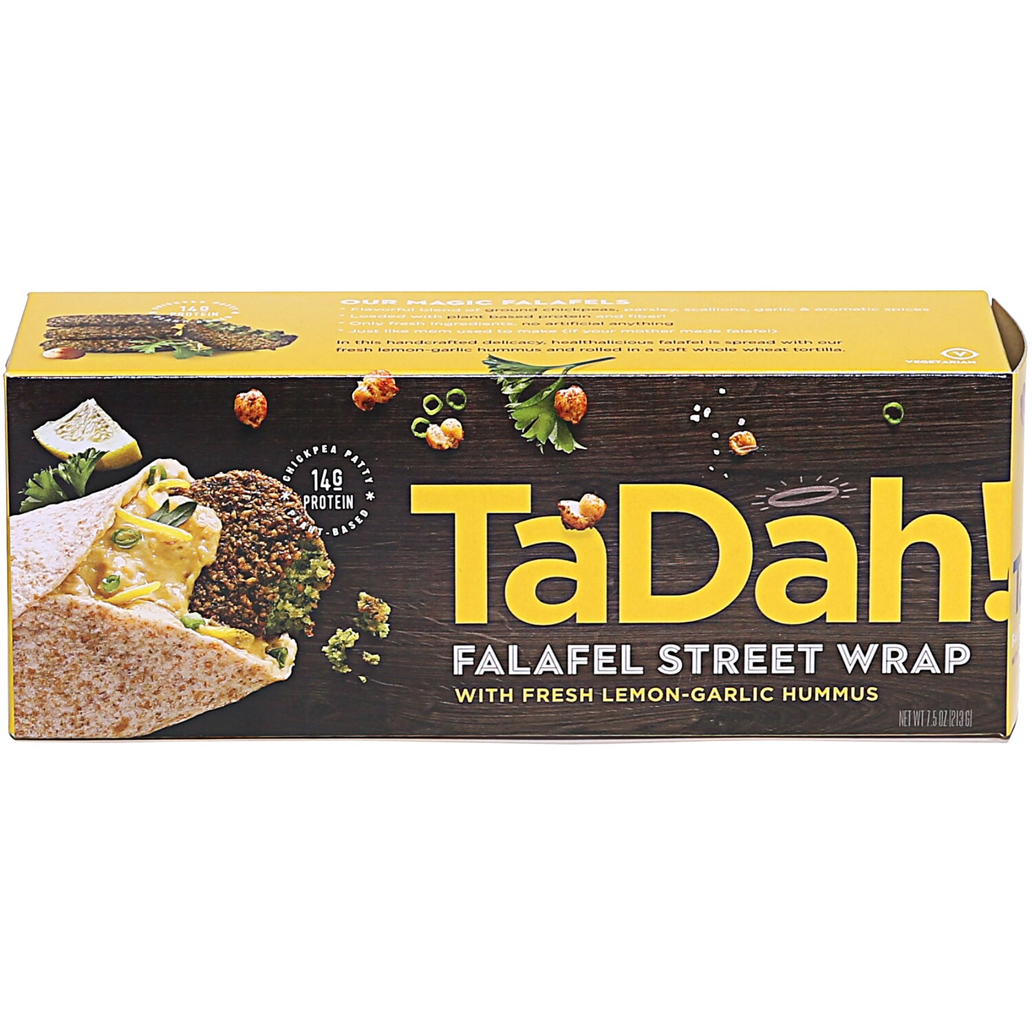 TaDah! Falafel Street Wrap with Fresh Lemon-Garlic Hummus
