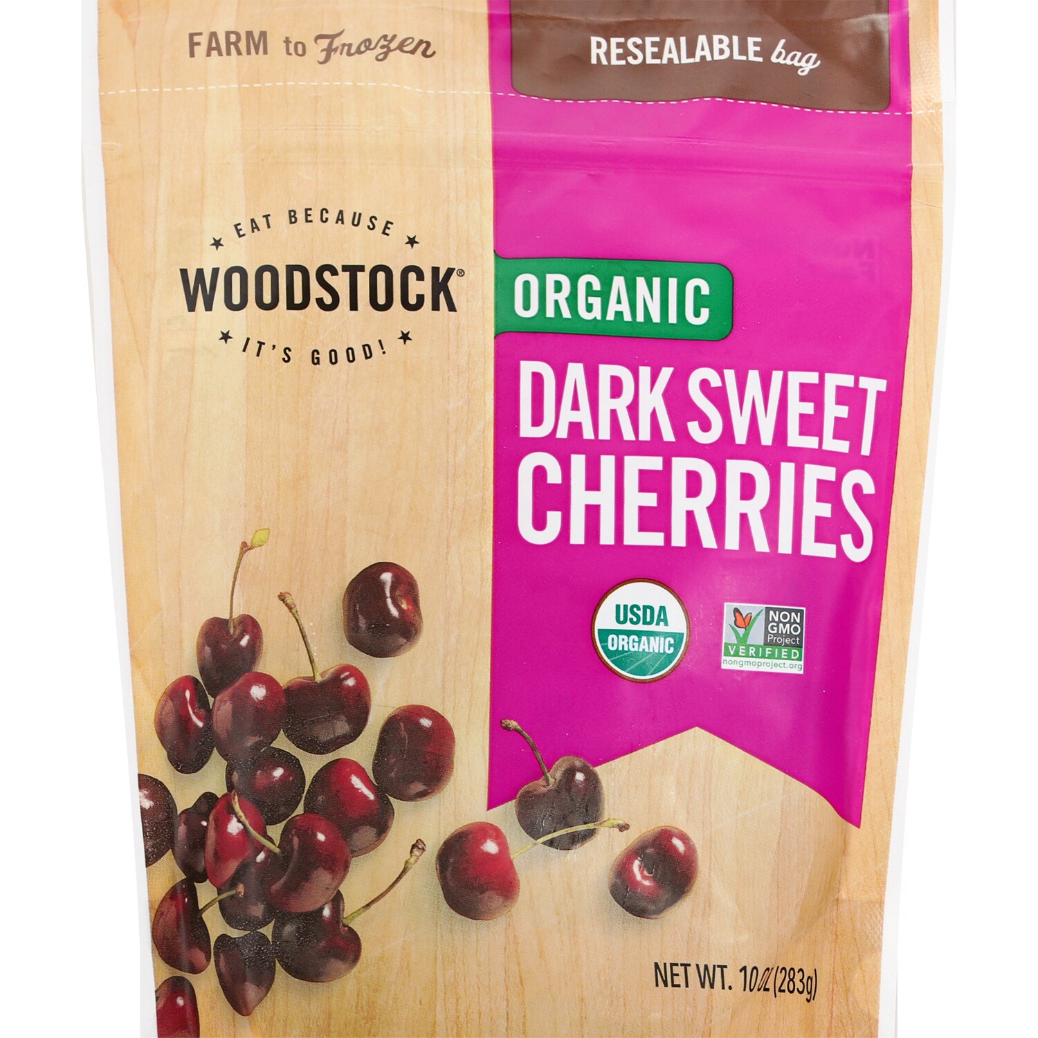 Woodstock Organic Frozen Fruit, Dark Sweet Cherries