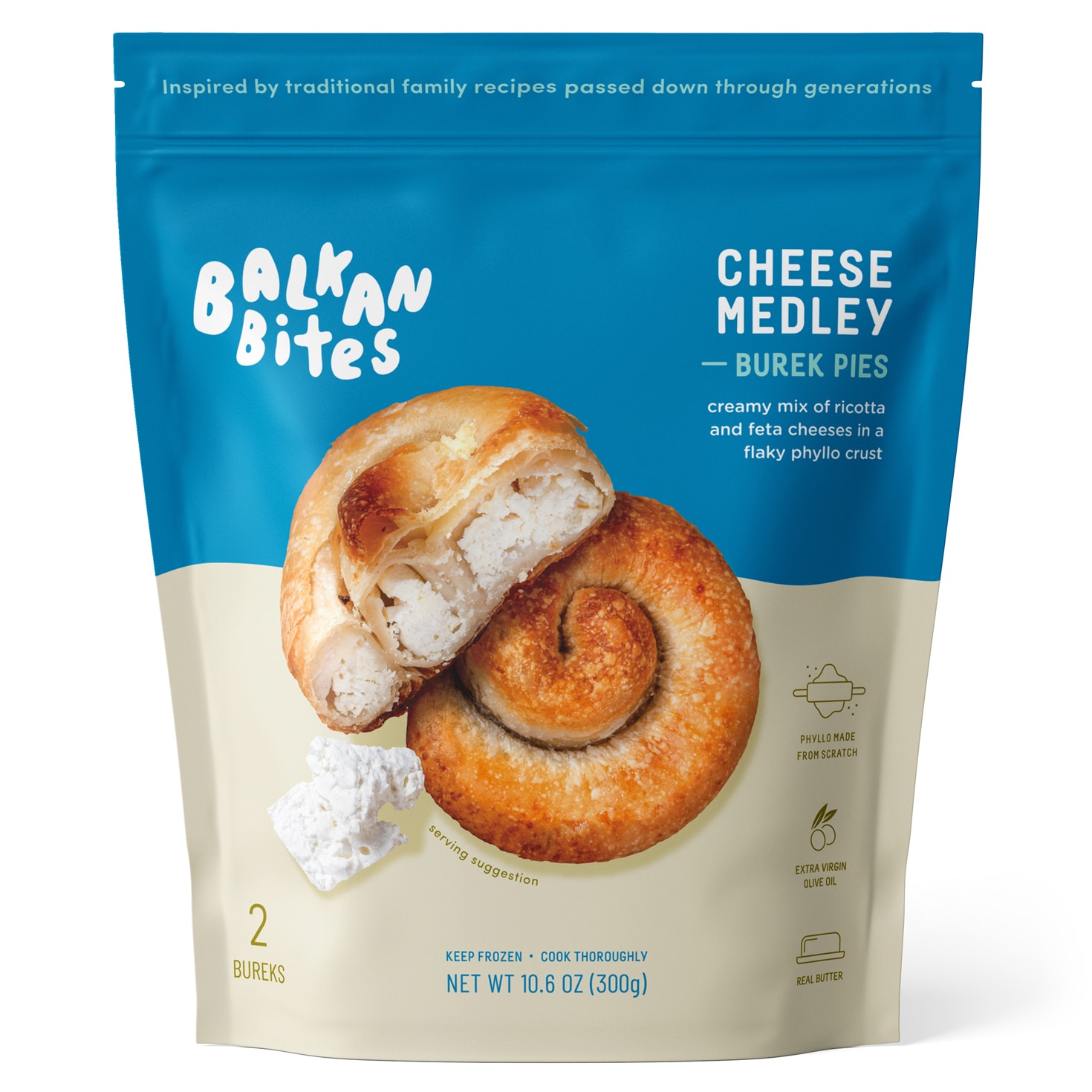 Balkan Bites Burek Pies, Cheese Medley