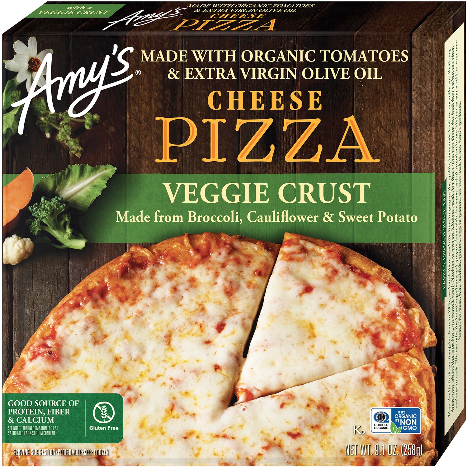 Amy's Gluten Free Veggie Crust Pizza, Cheese