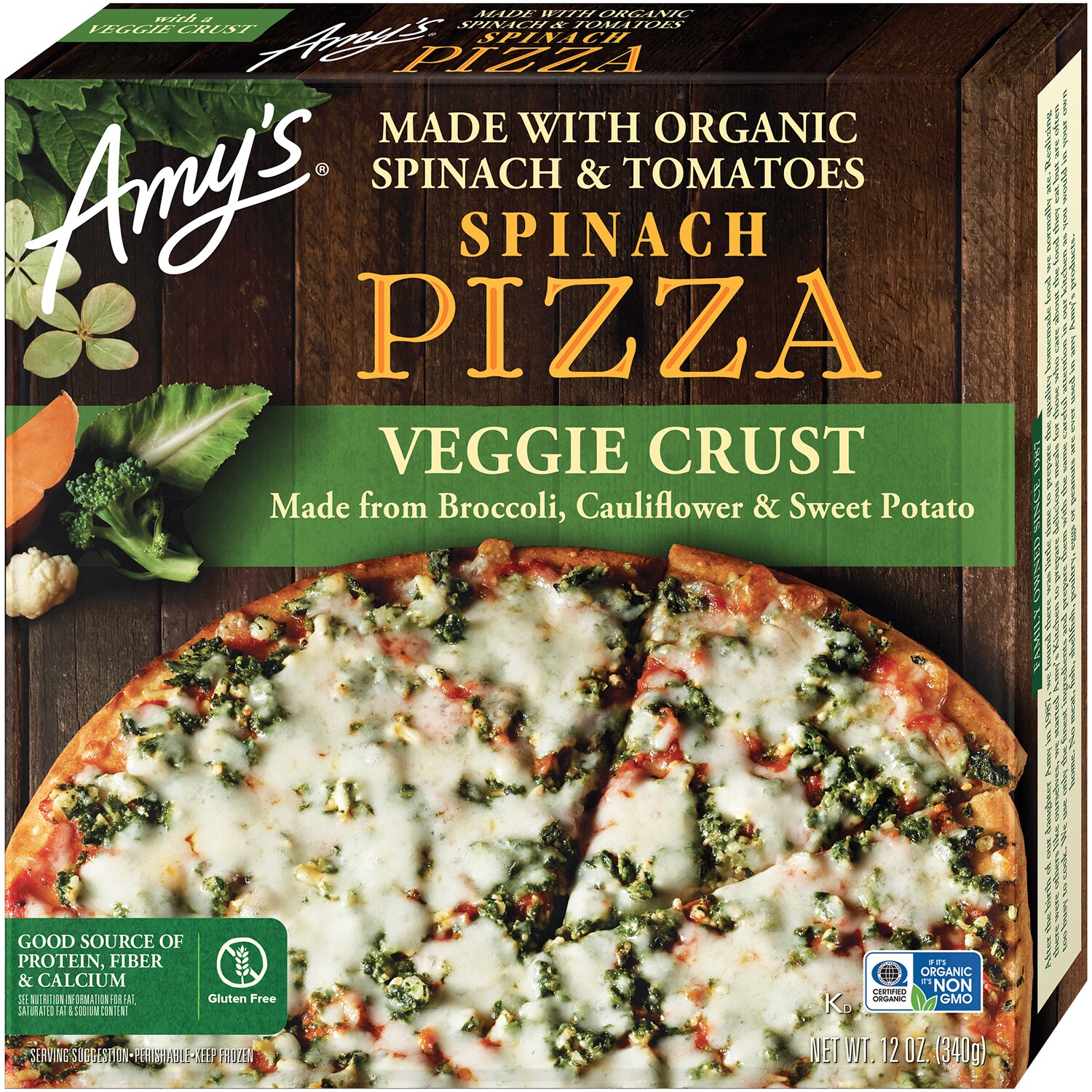 Amy's Gluten Free Veggie Crust Pizza, Spinach