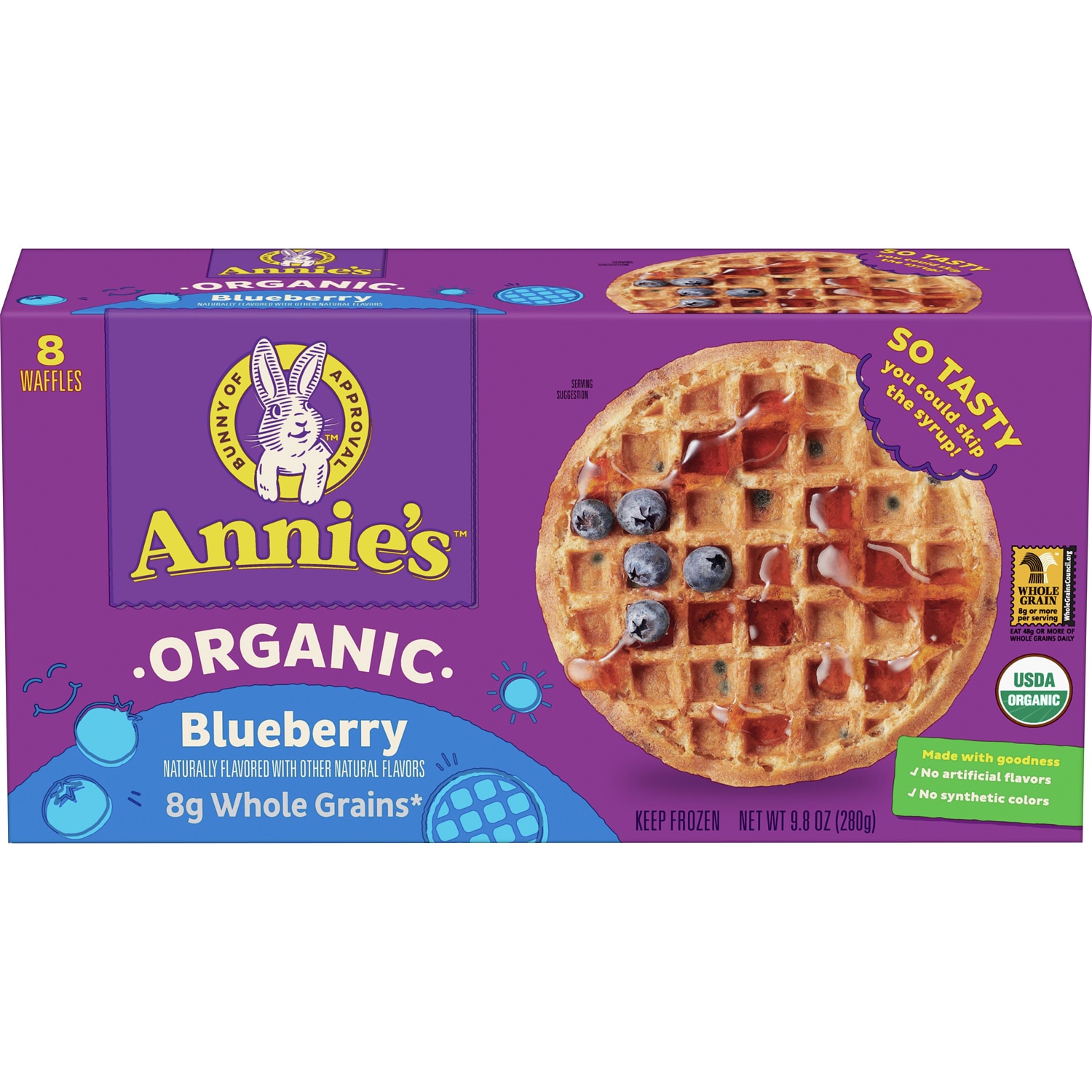 Annie's Organic Waffles, Blueberry