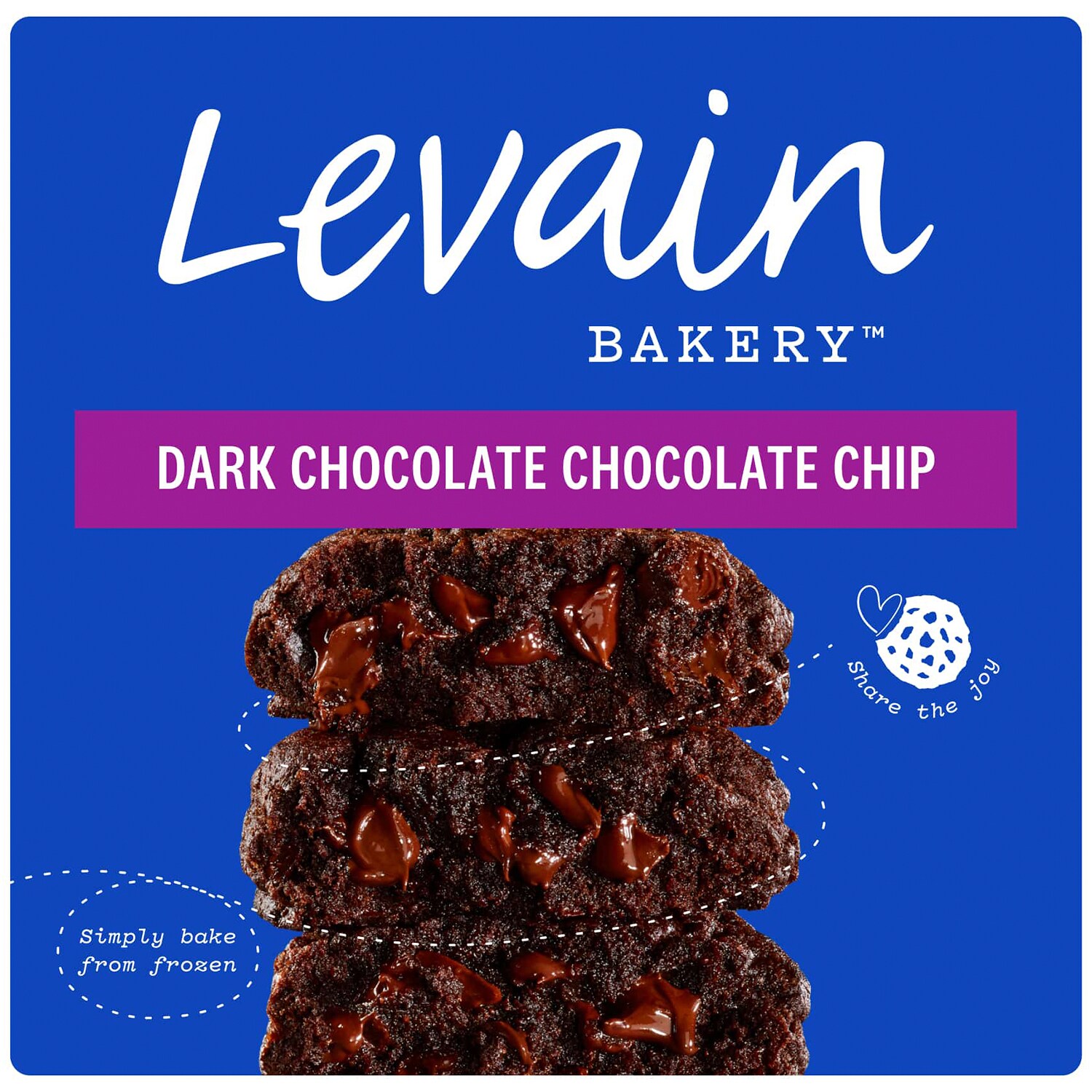 Levain Bakery Fully Baked Cookies, Dark Chocolate Chocolate Chip, Frozen