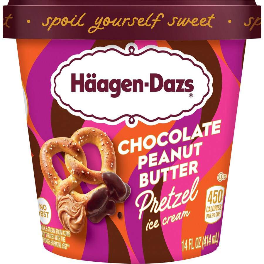 Haagen-Dazs Ice Cream, Chocolate Peanut Butter Pretzel