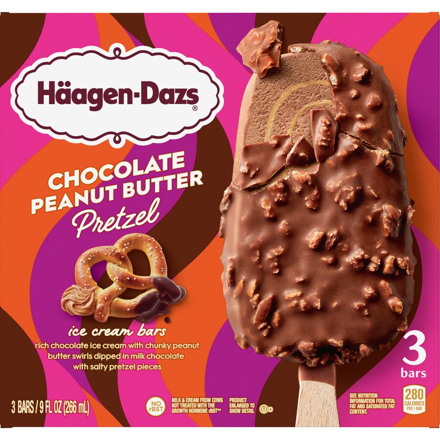Haagen-Dazs Ice Cream Bars, Chocolate Peanut Butter Pretzel