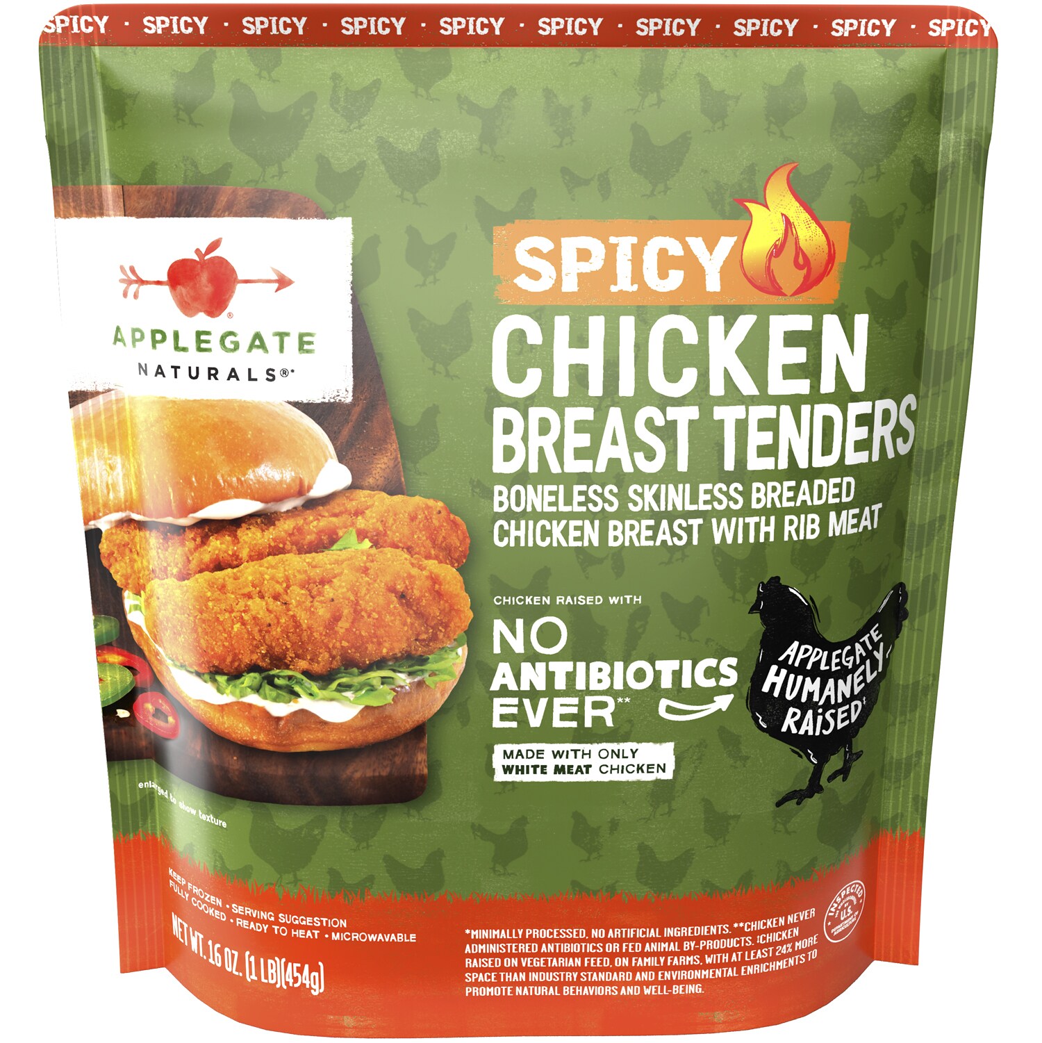 Applegate Naturals Chicken Breast Tenders, Spicy