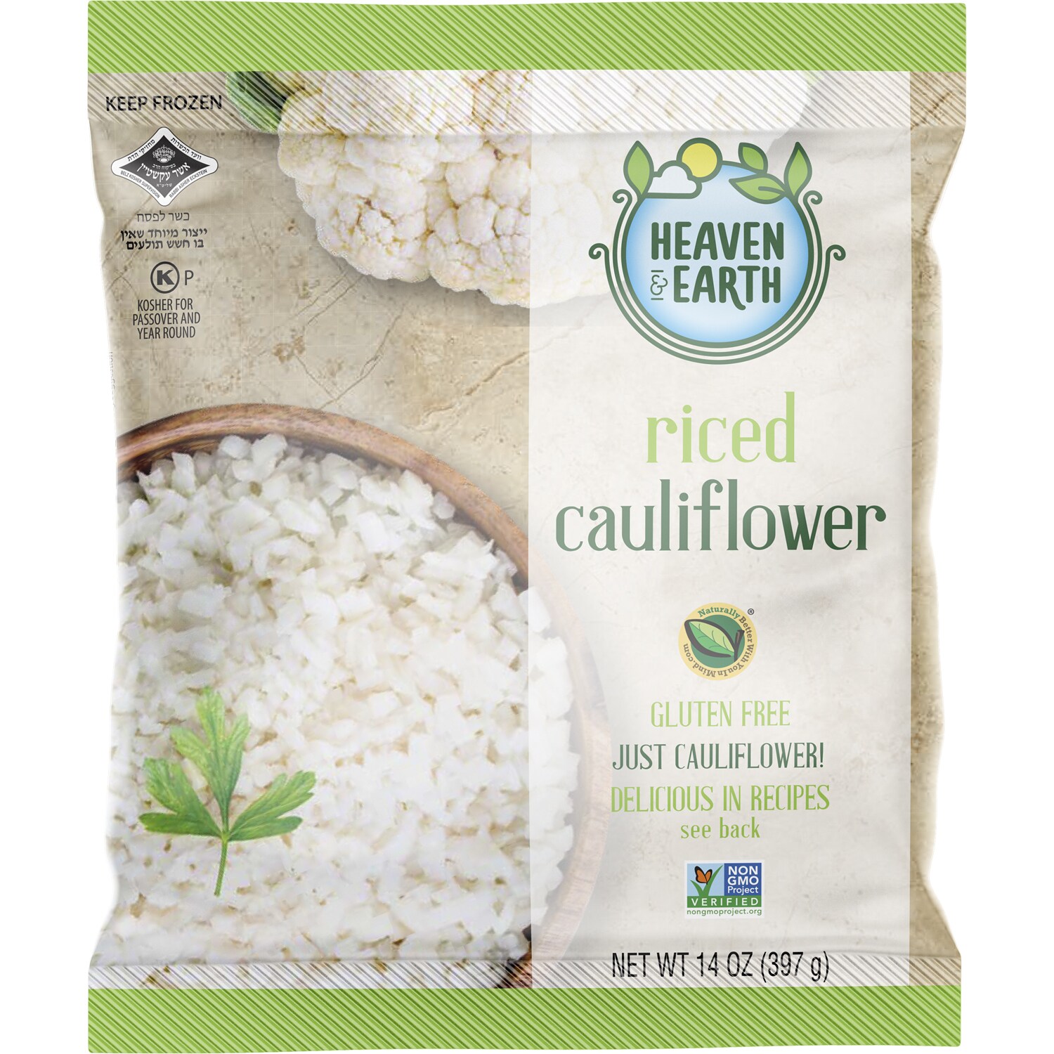 Heaven & Earth Riced Cauliflower, Frozen