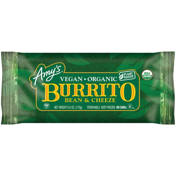 Amy's Vegan Burrito, Bean & Cheeze, Frozen