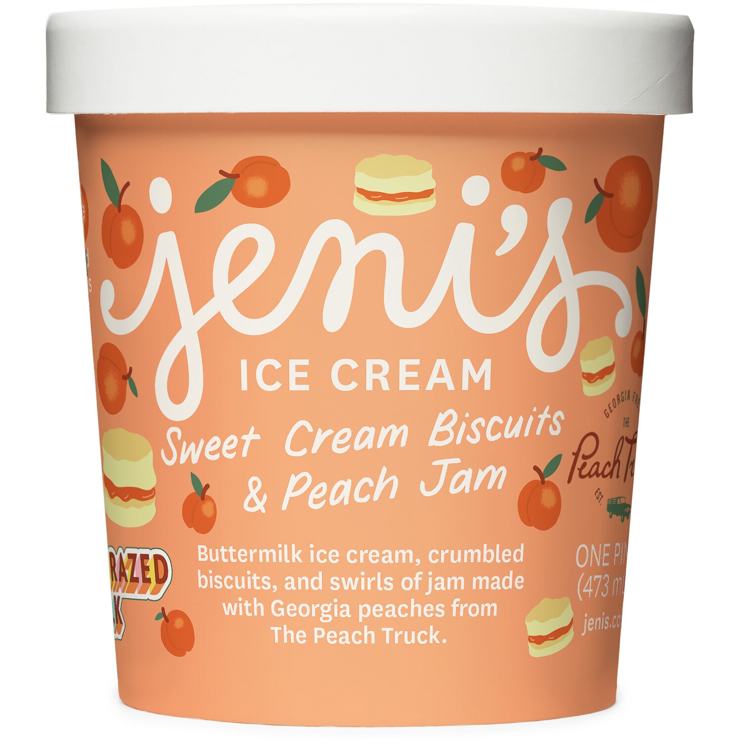 Jeni's Ice Cream, Sweet Cream Biscuits & Peach Jam