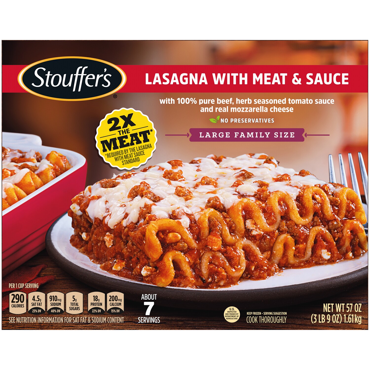 Stouffer's Classics Lasagna with Meat & Sauce, Family Size
