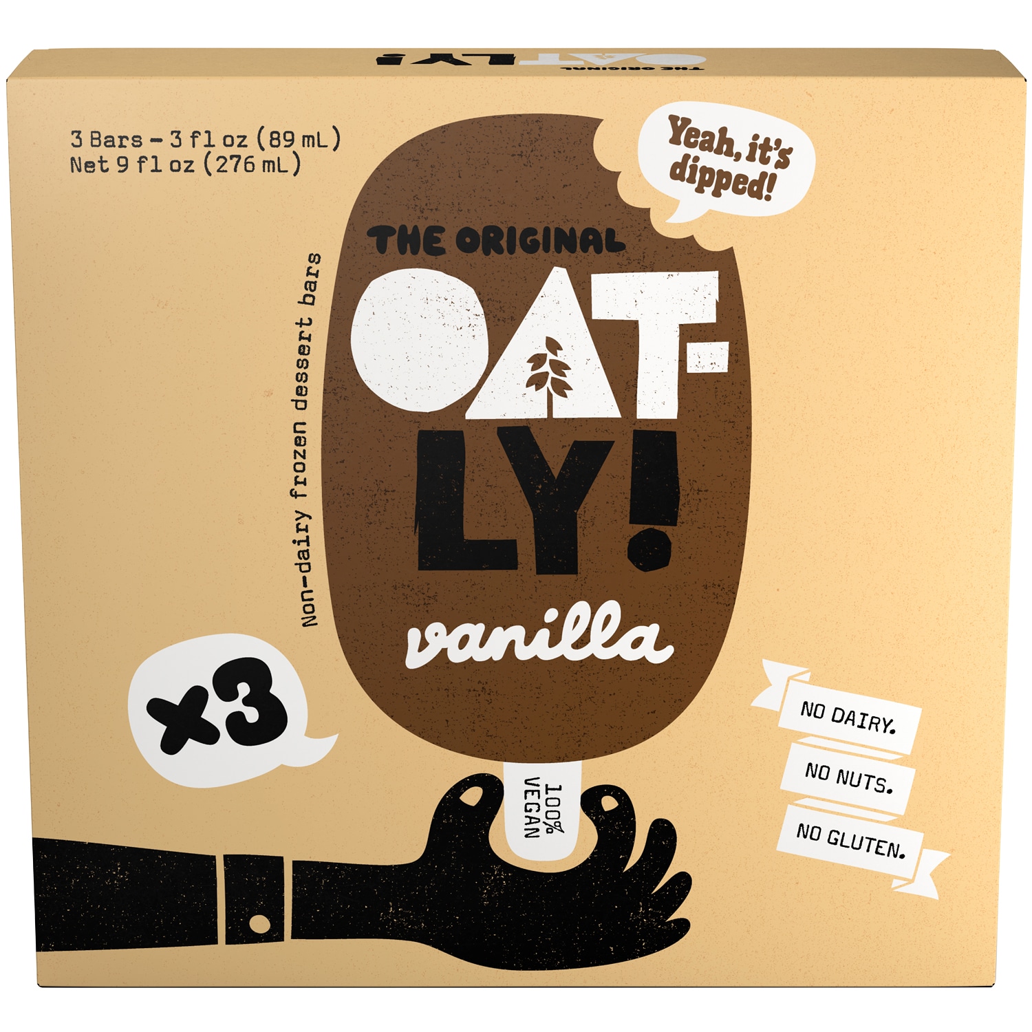 Oatly Non-Dairy Frozen Dessert Bars, Vanilla