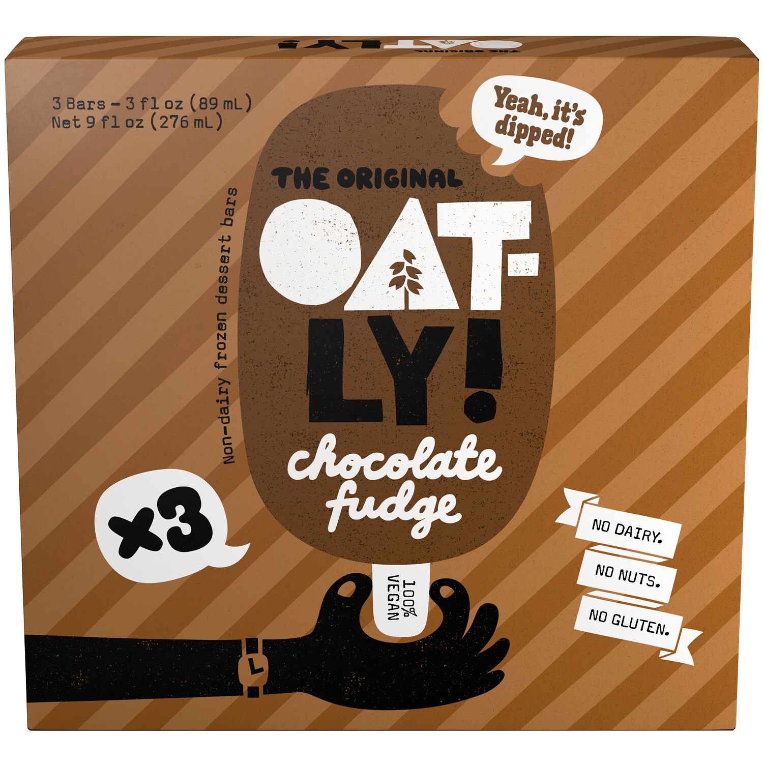 Oatly Non-Dairy Frozen Dessert Bars, Chocolate Fudge