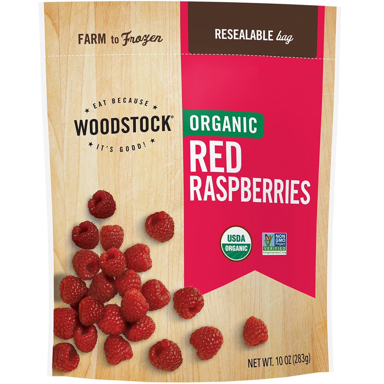 Woodstock Organic Frozen Fruit, Red Raspberries