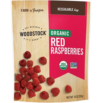 Woodstock Organic Frozen Fruit, Red Raspberries