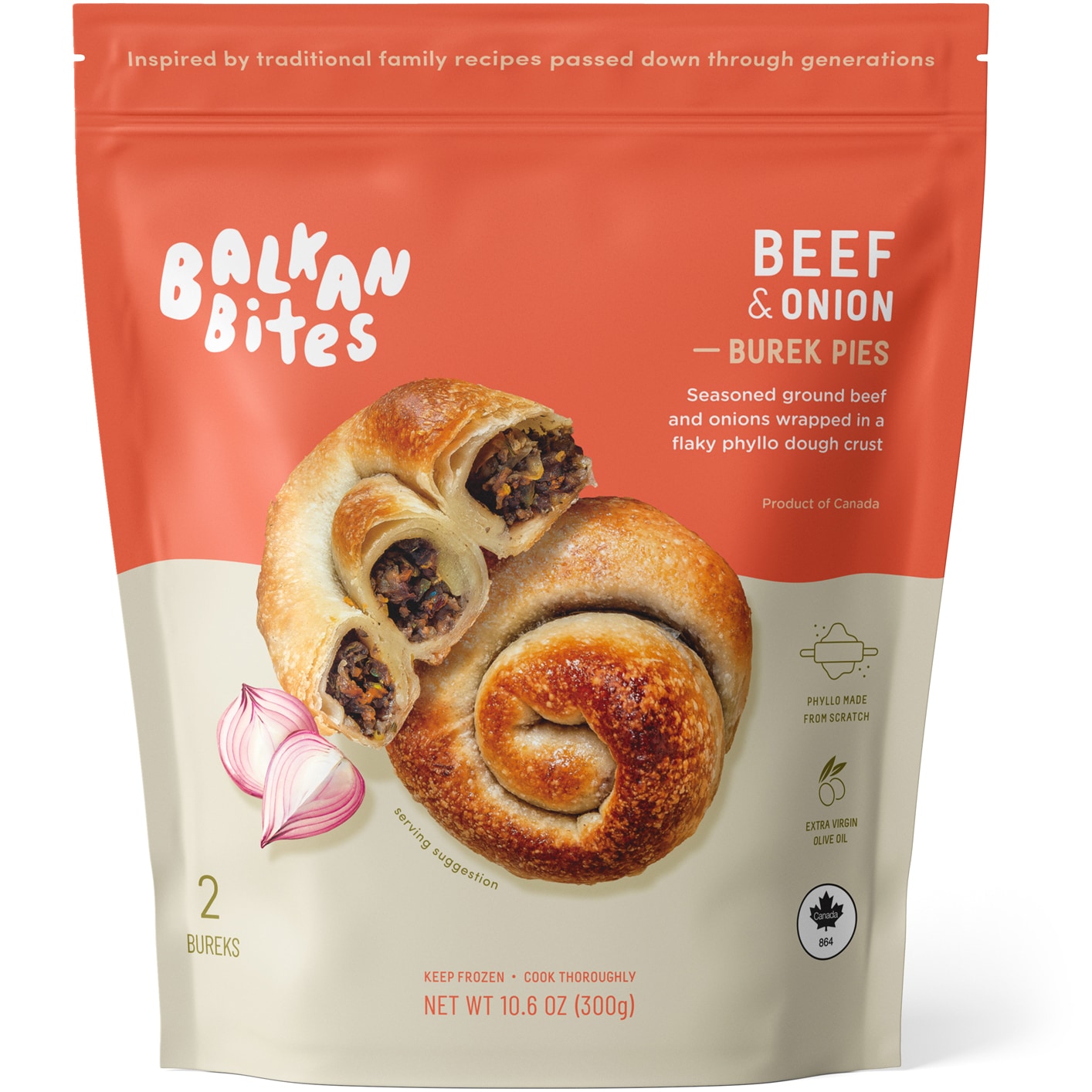 Balkan Bites Burek Pies, Beef & Onion