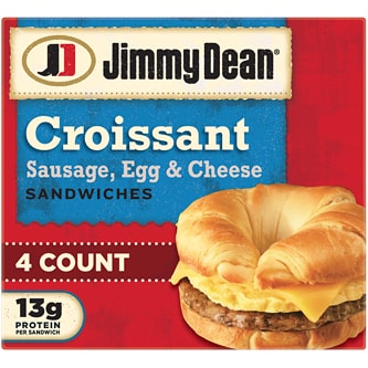 Jimmy Dean Croissant Sandwiches, Sausage, Egg, and Cheese, Frozen