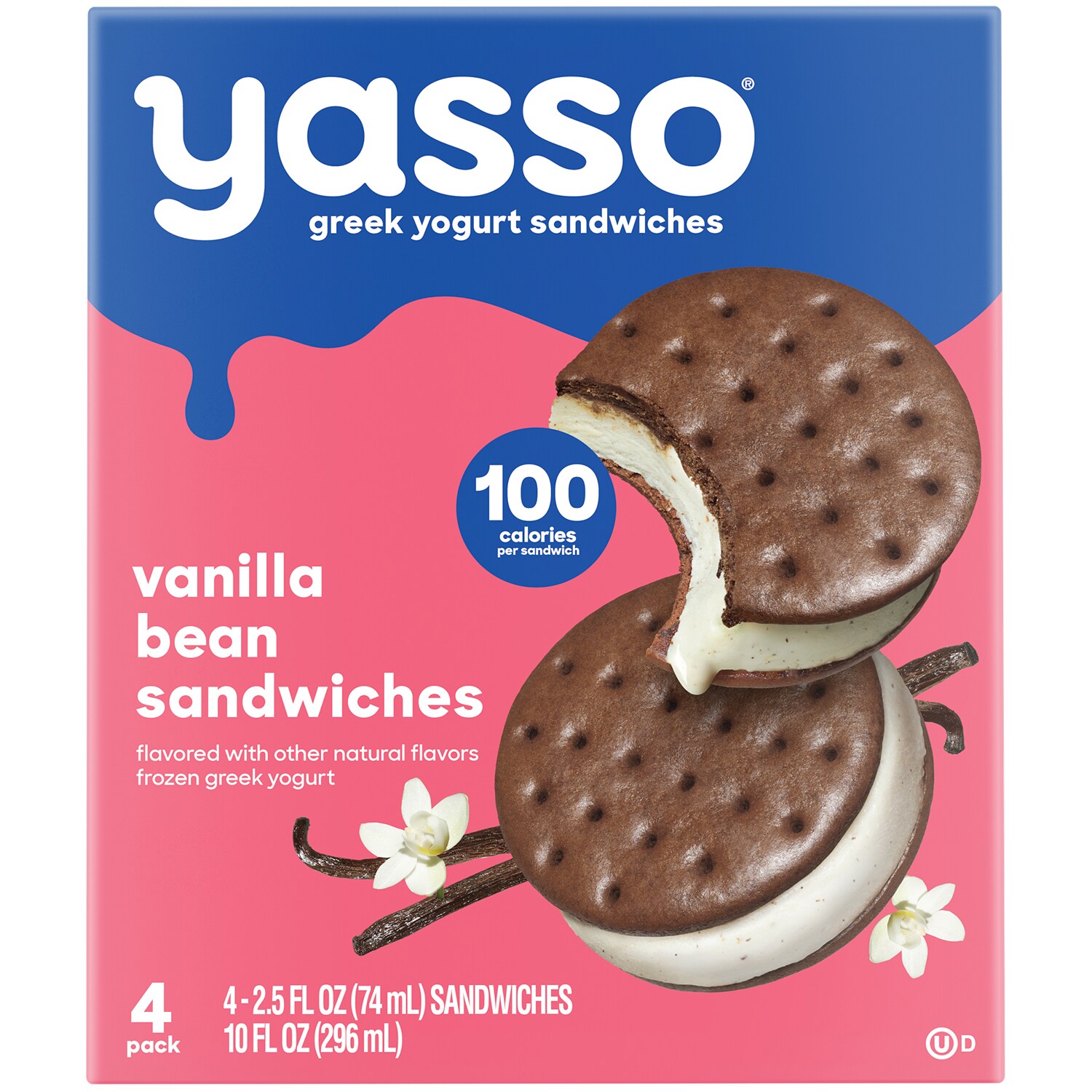 Yasso Frozen Greek Yogurt Sandwiches, Vanilla Bean