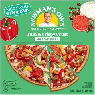 Newman's Own Thin & Crispy Crust Pizza, Supreme, Frozen