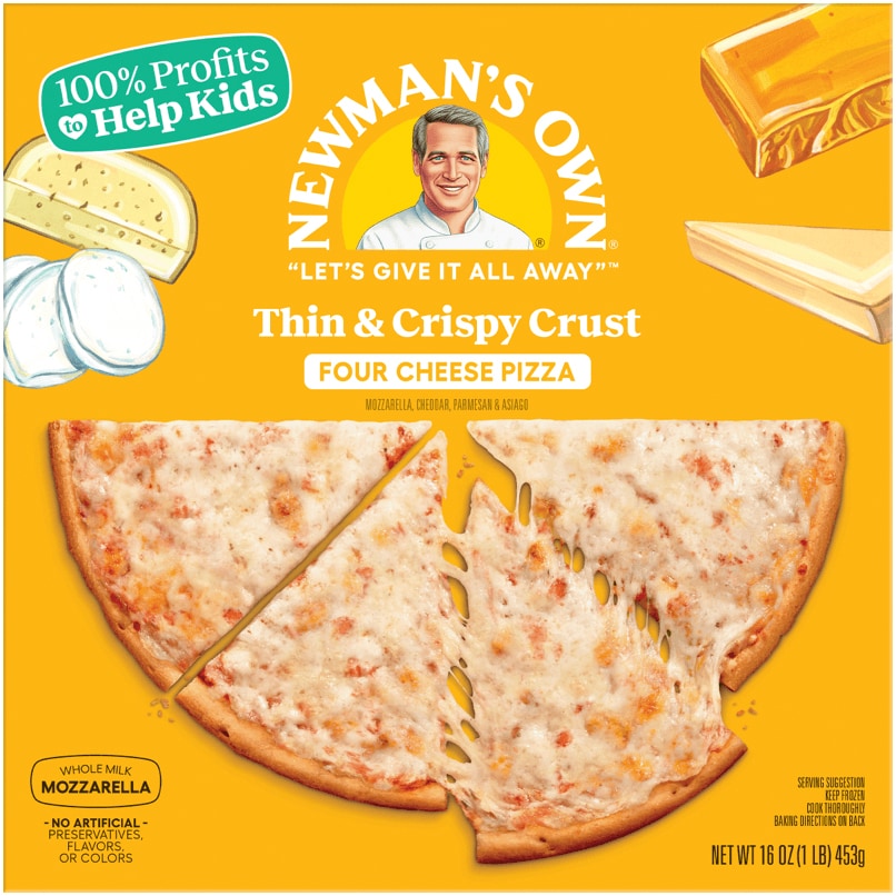 Newman's Own Thin & Crispy Crust Pizza, Four Cheese, Frozen