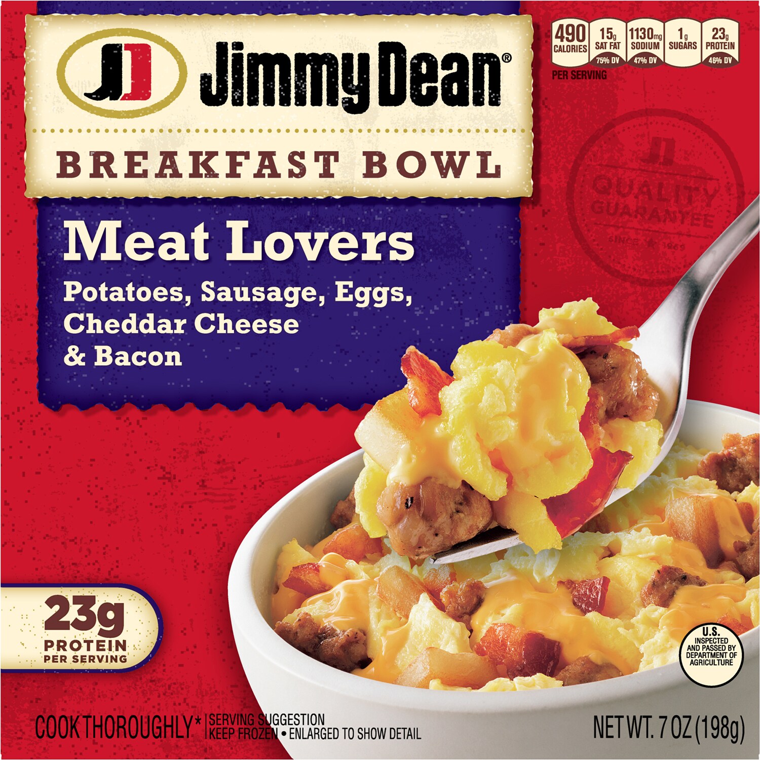 Jimmy Dean Breakfast Bowl, Meat Lovers, Frozen