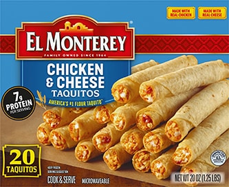 El Monterey Taquitos, Chicken & Cheese, Frozen