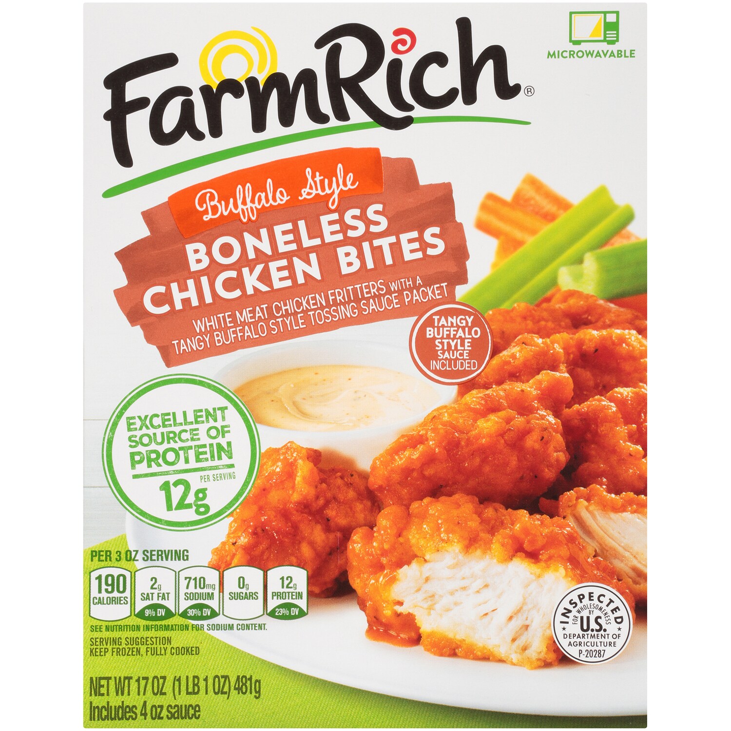 Farm Rich Boneless Chicken Bites, Buffalo Style, Frozen