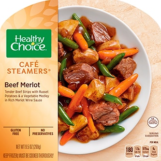 Healthy Choice Café Steamers, Beef Merlot, Frozen