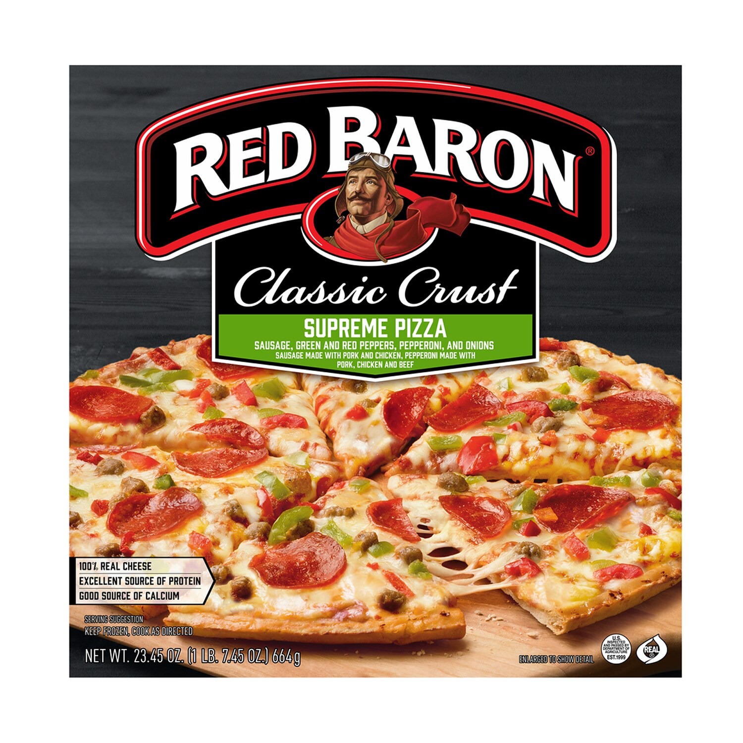 Red Baron Classic Crust Pizza, Supreme, Frozen