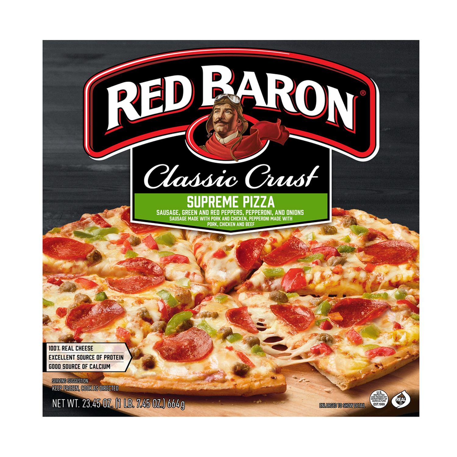 Red Baron Classic Crust Pizza, Supreme, Frozen