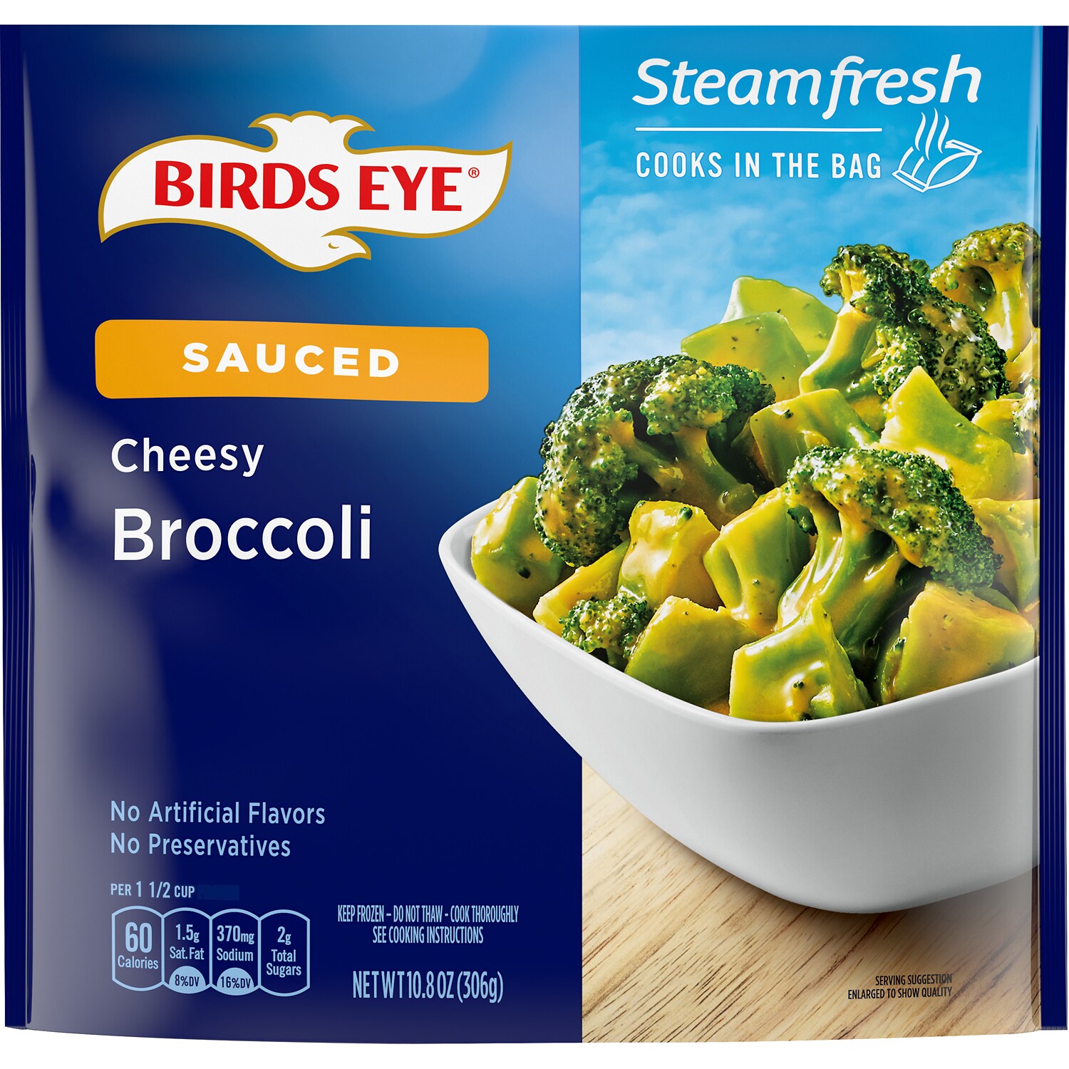 Birds Eye Steamfresh Sauced, Cheesy Broccoli, Frozen