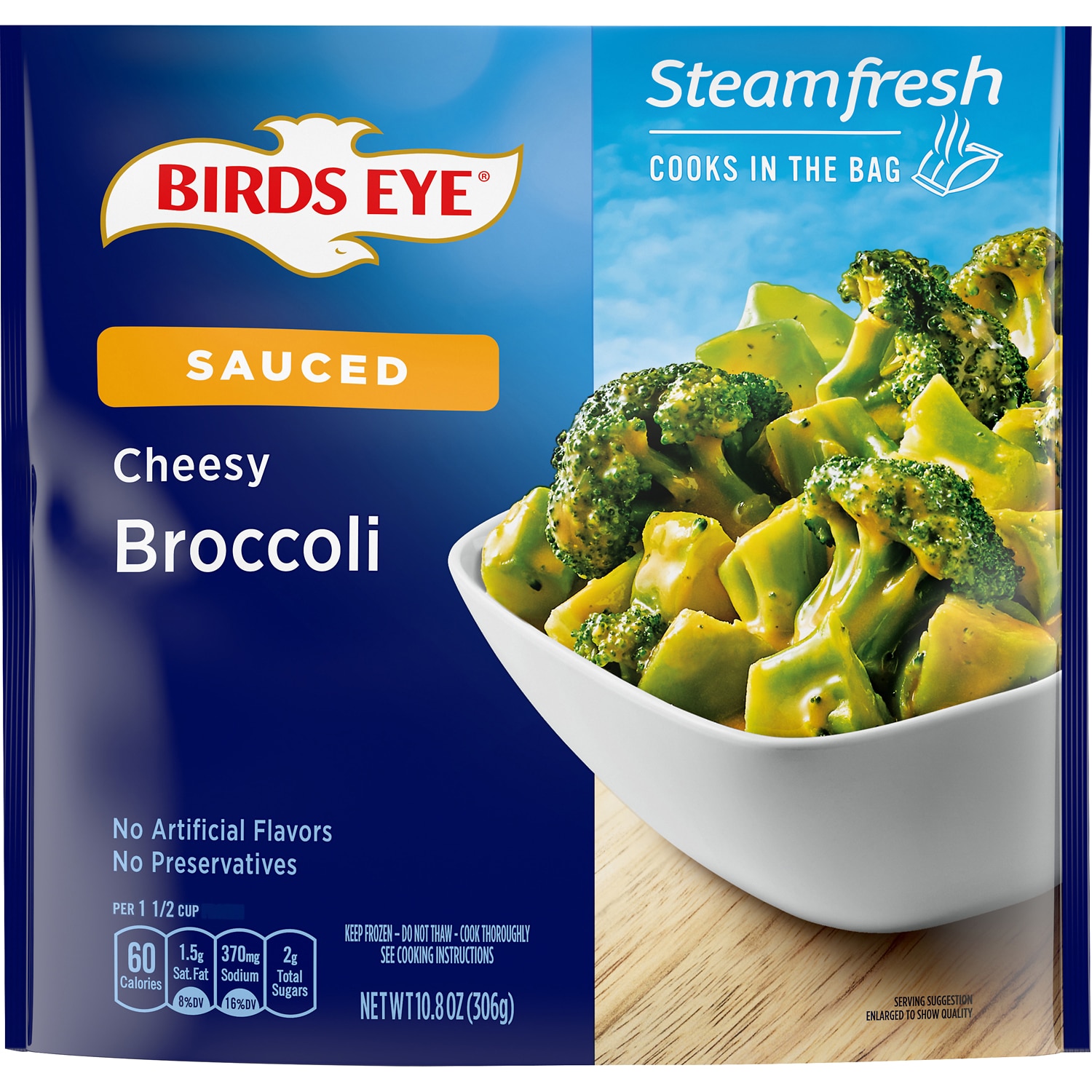 Birds Eye Steamfresh Sauced, Cheesy Broccoli, Frozen