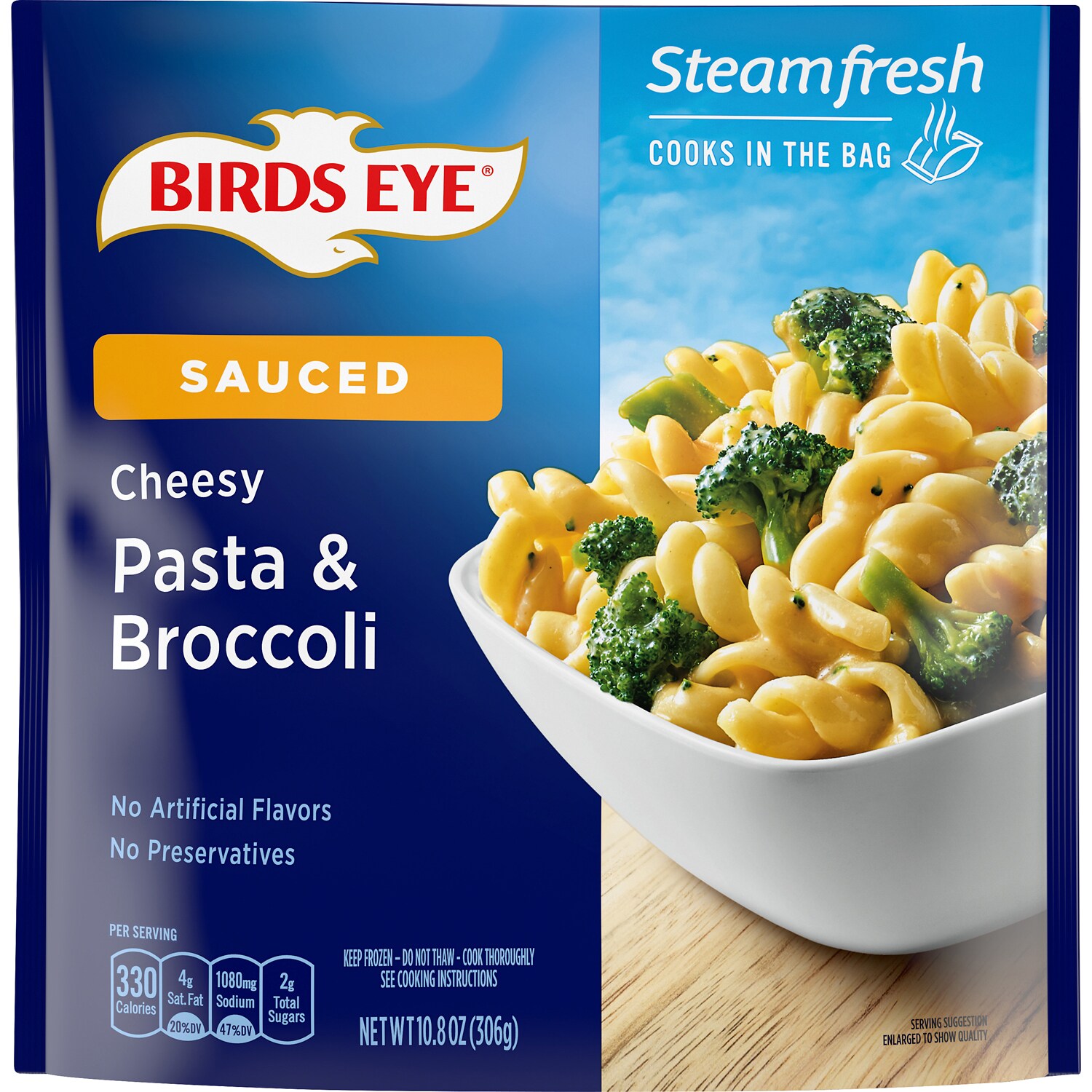 Birds Eye Steamfresh Sauced, Cheesy Pasta & Broccoli, Frozen