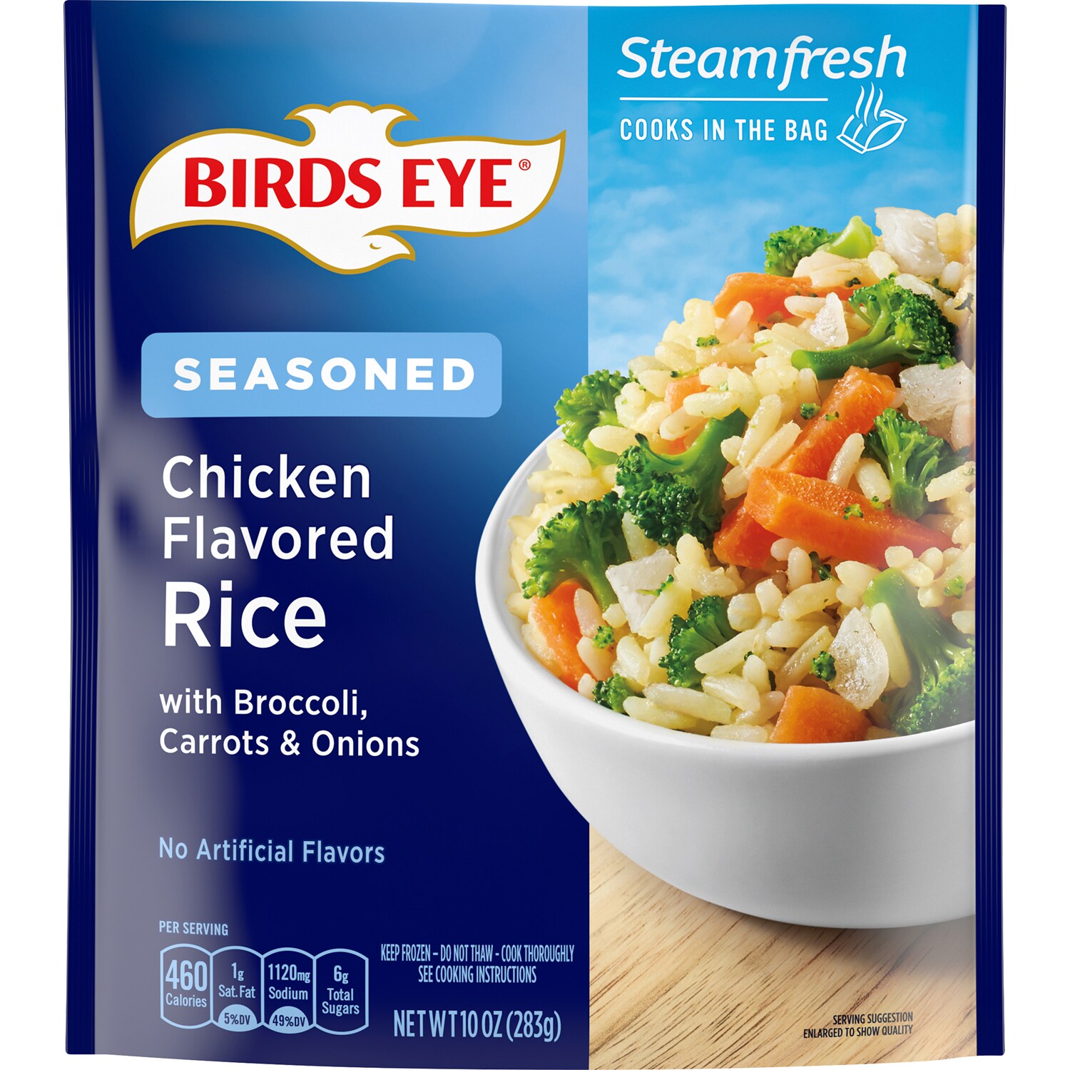 Birds Eye Steamfresh Seasoned, Chicken Flavored Rice with Broccoli, Carrots & Onions, Frozen