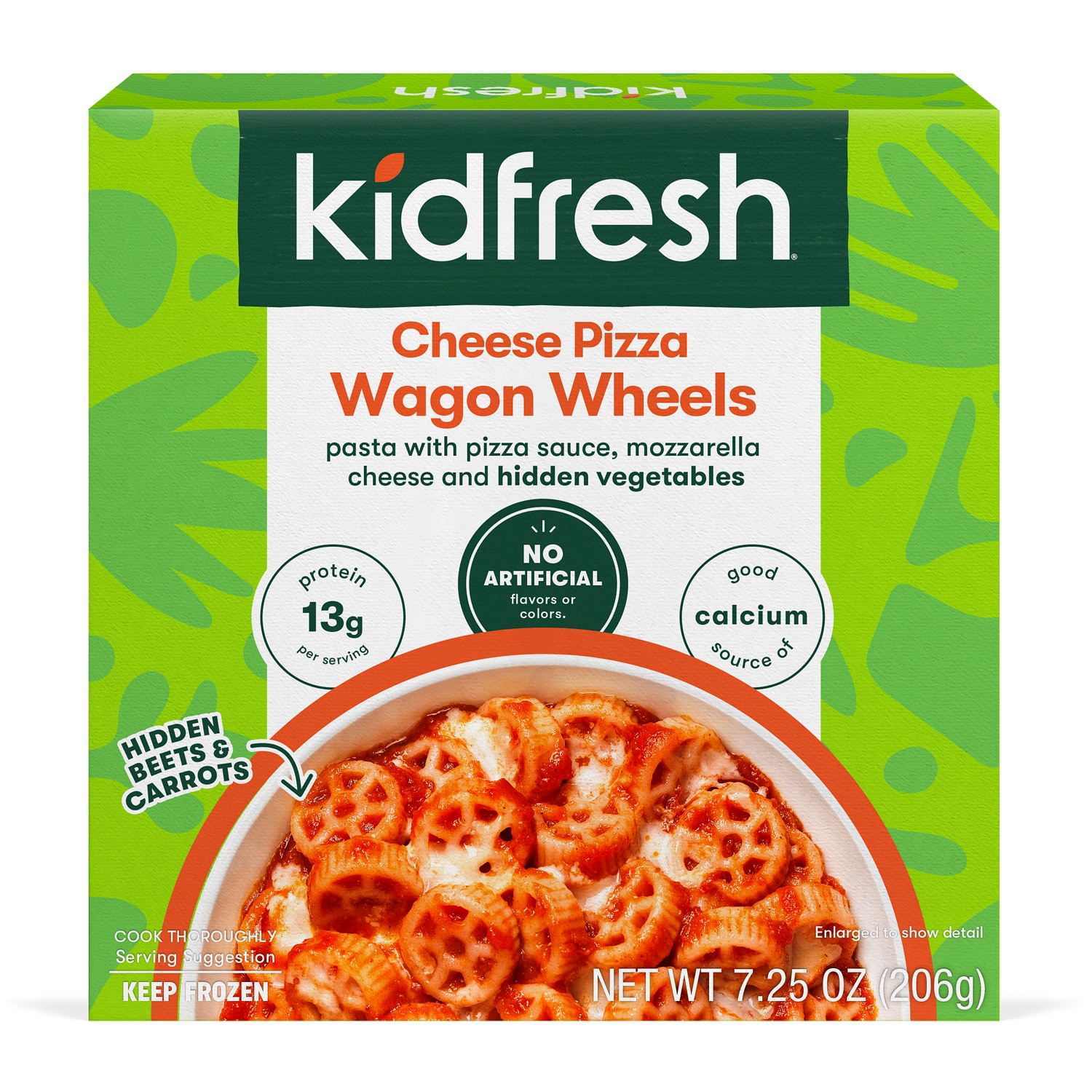 Kidfresh Wagon Wheels, Cheese Pizza, Frozen