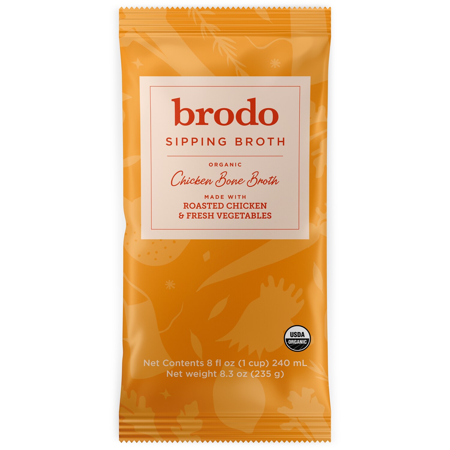 Brodo Organic Sipping Bone Broth, Chicken, Frozen