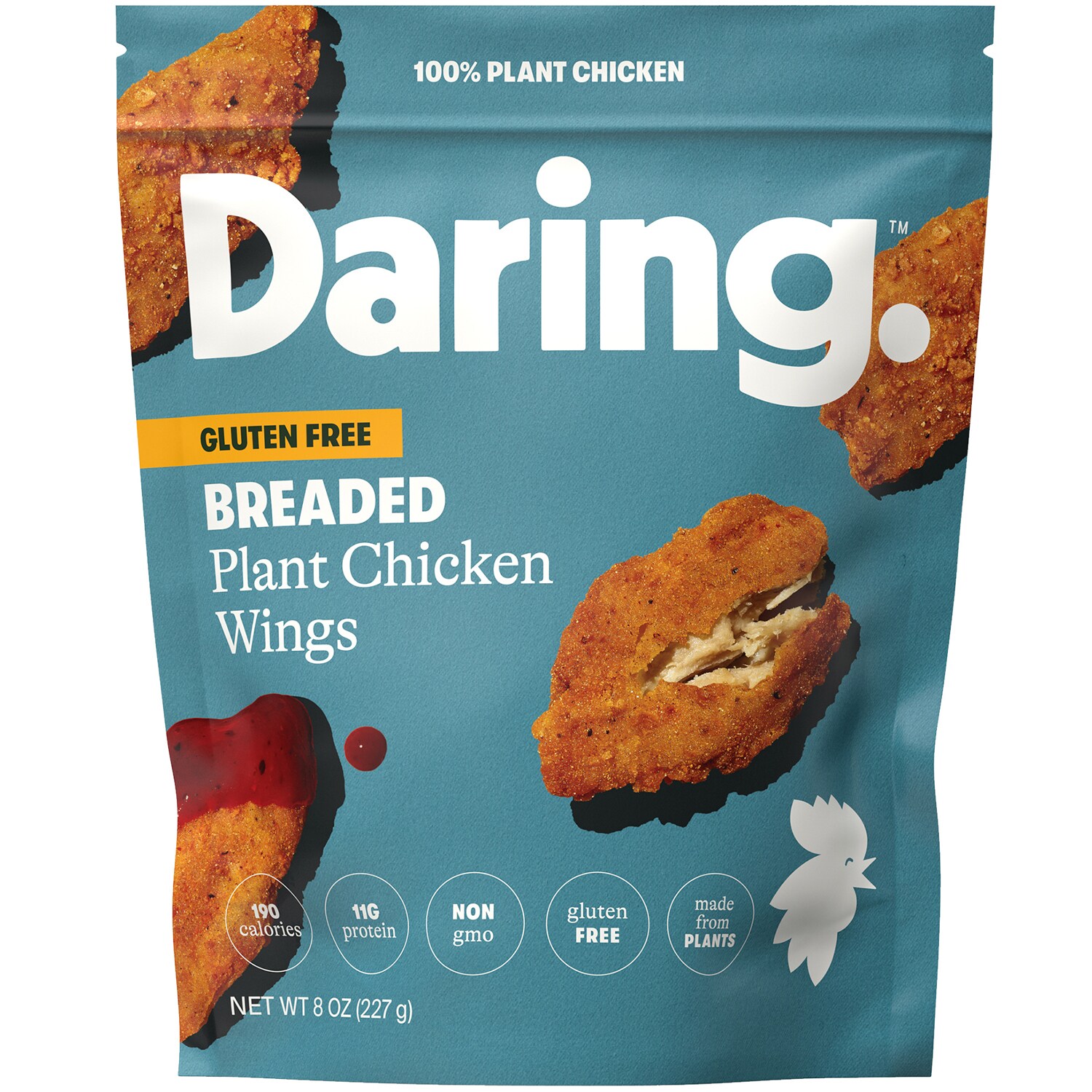 Daring Gluten Free Plant Chicken Wings, Breaded, Frozen