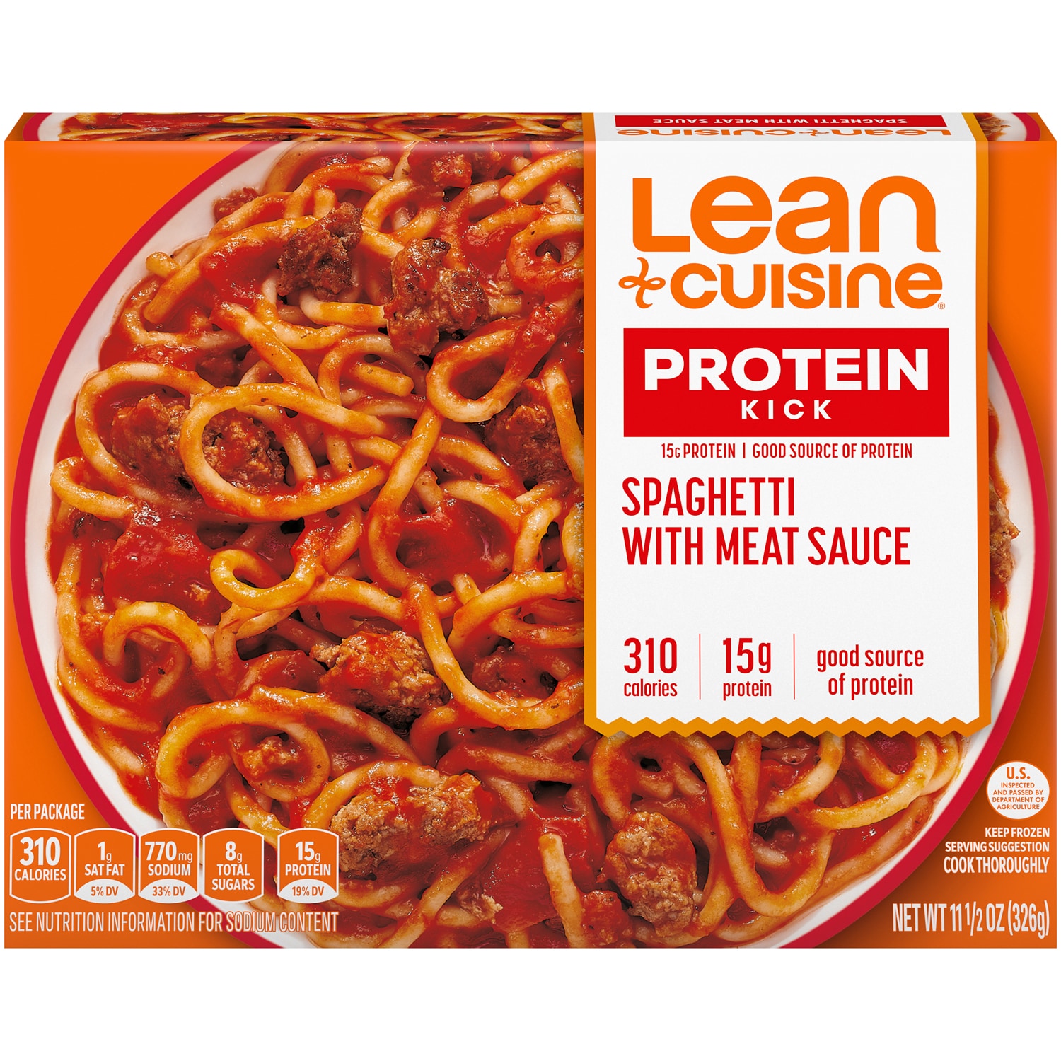 Lean Cuisine Protein Kick Spaghetti with Meat Sauce, Frozen