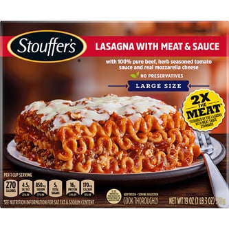 Stouffer's Lasagna with Meat & Sauce, Frozen