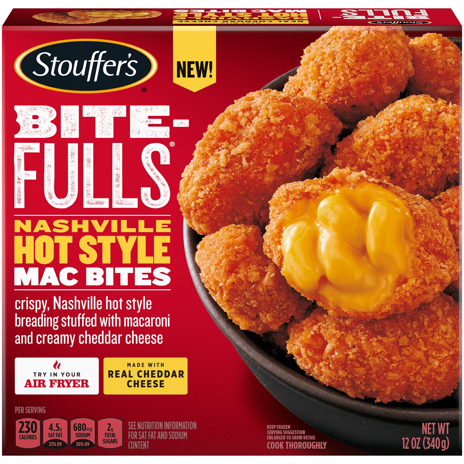 Stouffer's Bite-Fulls Nashville Hot Style Mac Bites, Frozen