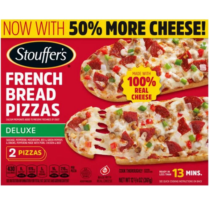 Stouffer's French Bread Pizzas, Deluxe, Frozen