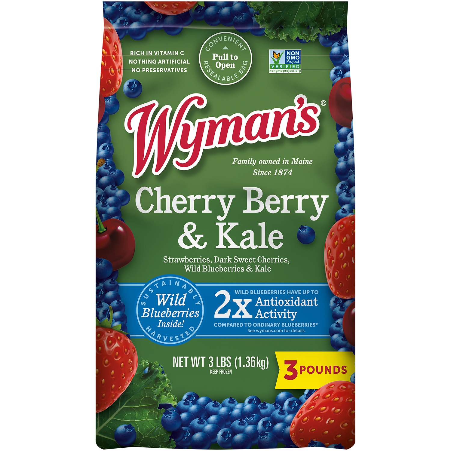 Wyman's Cherry Berry & Kale, Frozen