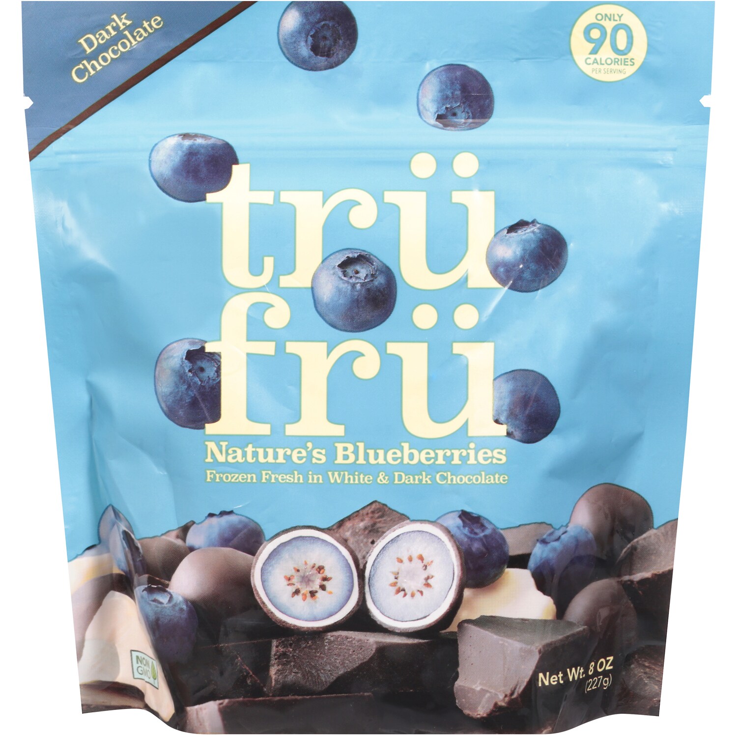 Tru Fru White & Dark Chocolate Nature's Blueberries, Frozen
