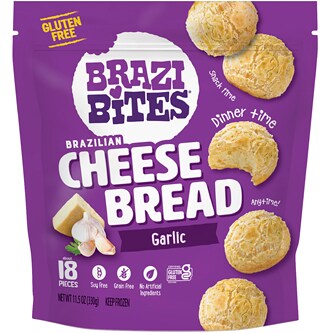 Brazi Bites Brazilian Cheese Bread, Garlic Asiago, Frozen