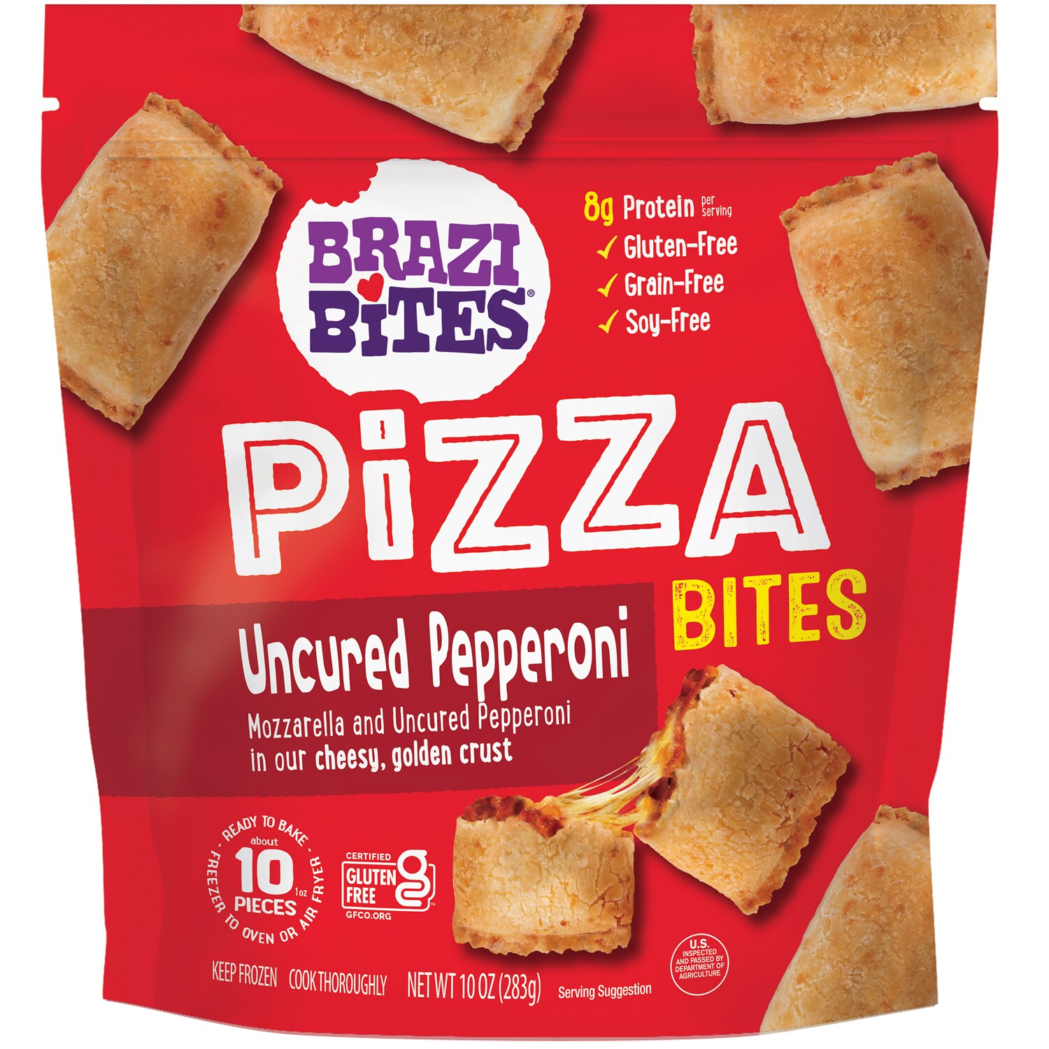 Brazi Bites Pizza Bites, Uncured Pepperoni, Frozen