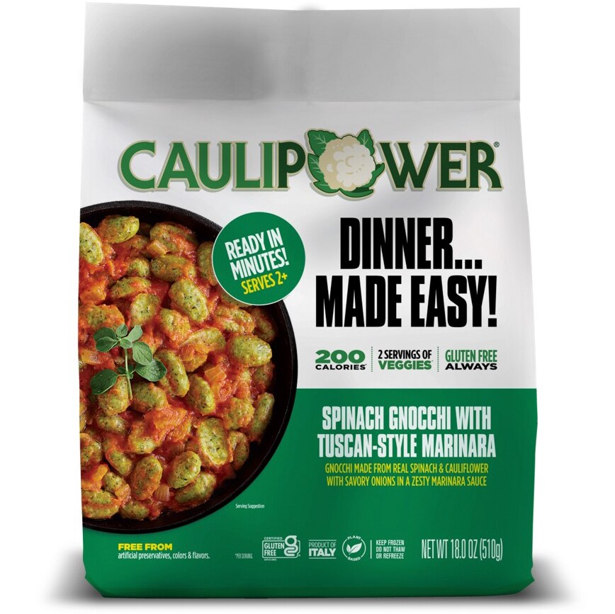 CAULIPOWER Spinach Gnocchi with Tuscan-Style Marinara, Frozen